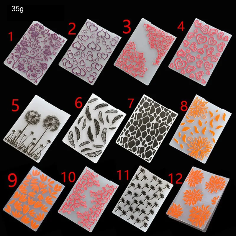 Card Making Paper Card Craft 12 Styles Plastic Template Embossing Folder Scrapbooking Wedding Decor 1 Pcs Photo Album