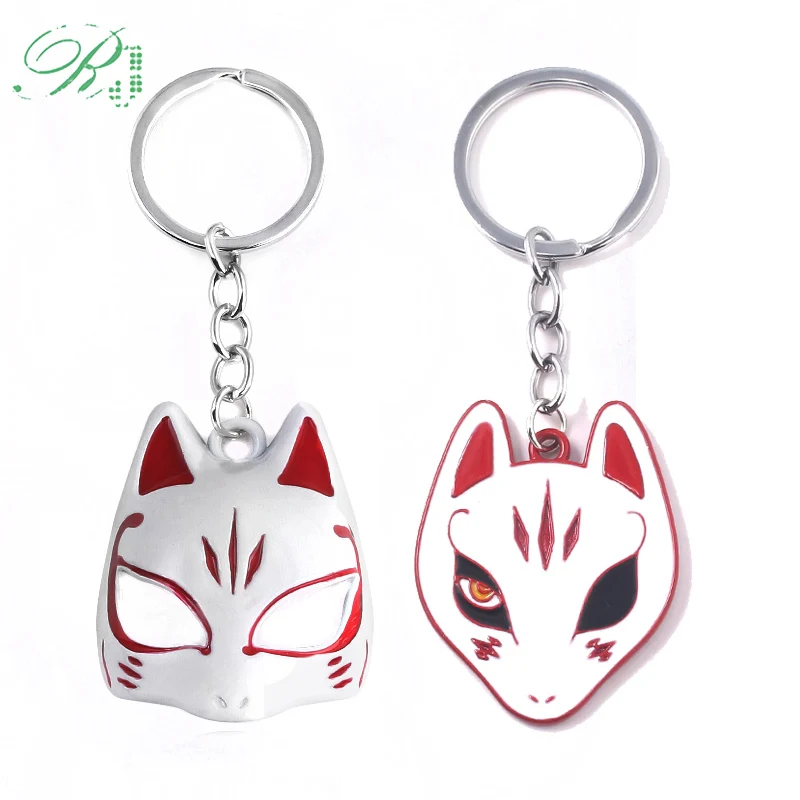 RJ Natsume's Book of Friends Keychains Spot Cat Teacher Fox Mask Pendants Persona 5 Yusuke Kitagawa Car Keyring Men Jewelry Gift