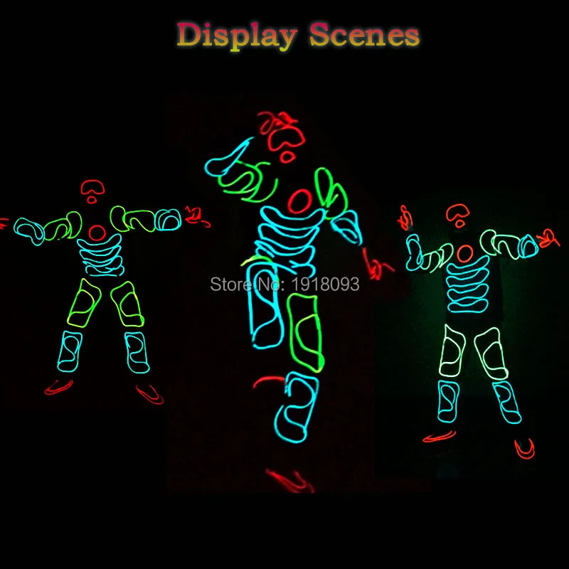 Monkey King EL Wire Suit for Holiday Event Party Cosplay Decoration LED neon lights