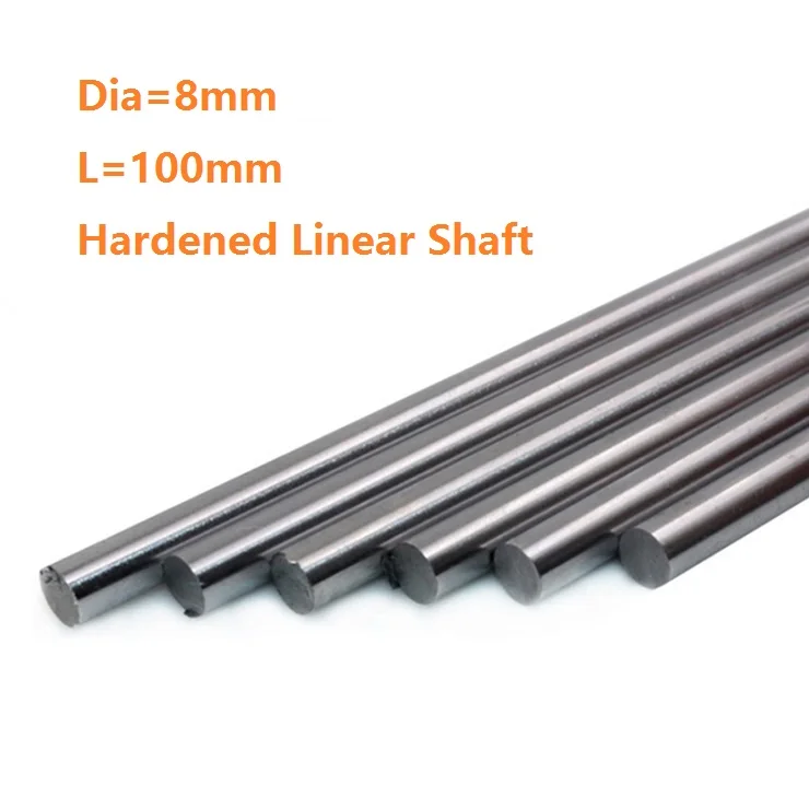 

10pcs/lot Dia 8mm shaft 100mm long Chromed plated linear shaft hardened shaft rod bar rail guide for 3d printer cnc parts