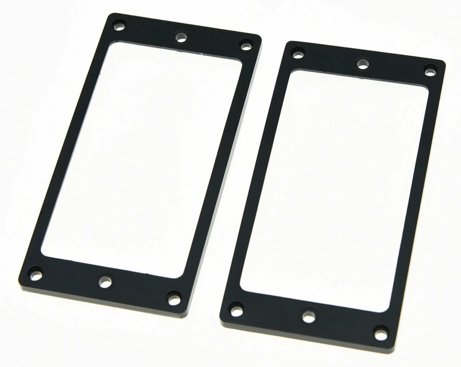 KAISH 2pcs Metal Black Humbucker Pickup Mounting Ring Flat Base Pickup Frame