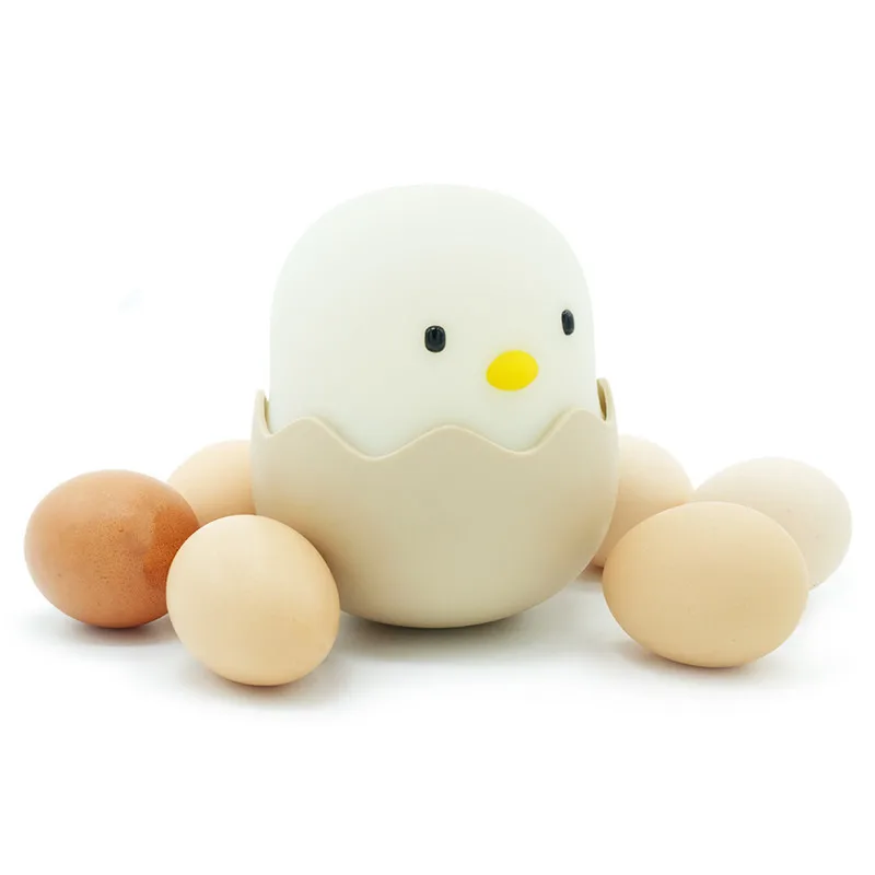 LED Night Light Animal Egg Chick Shape Rechargeable Night lamp Soft Cartoon Baby Nursery Bedroom Lamp for Children Birthday Gift