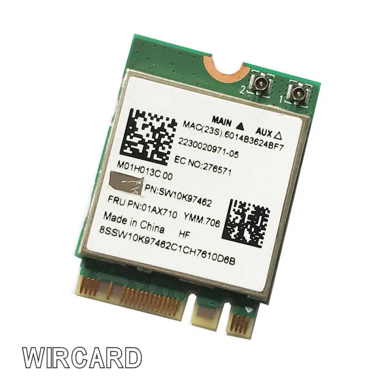 RTL8821CE 802.11AC 1X1 Wi-Fi+BT 4.2 Combo Adapter Card FRU 01AX710 wireless network card For laptop