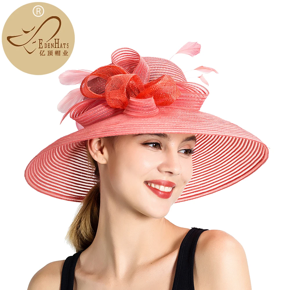 Womens Wholesale Fashion Fancy Promotion Church Hat with Flower S10-3951