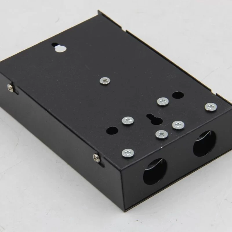 FC Kotak Terminal Kosong 5 Buah 4 Core FTTH SPCC 4 Port SC Panel Patch Serat Optik Kotak Distribusi FTTX Hitam ELINK Ketebalan 0.6Mm