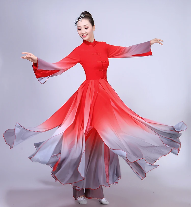 Classico costume di danza femminile elegante di stile Cinese moderno di ballo del manicotto di Intrattenimento Musiche E Canzoni del pannello esterno del pannello esterno costume da fata costume adulto