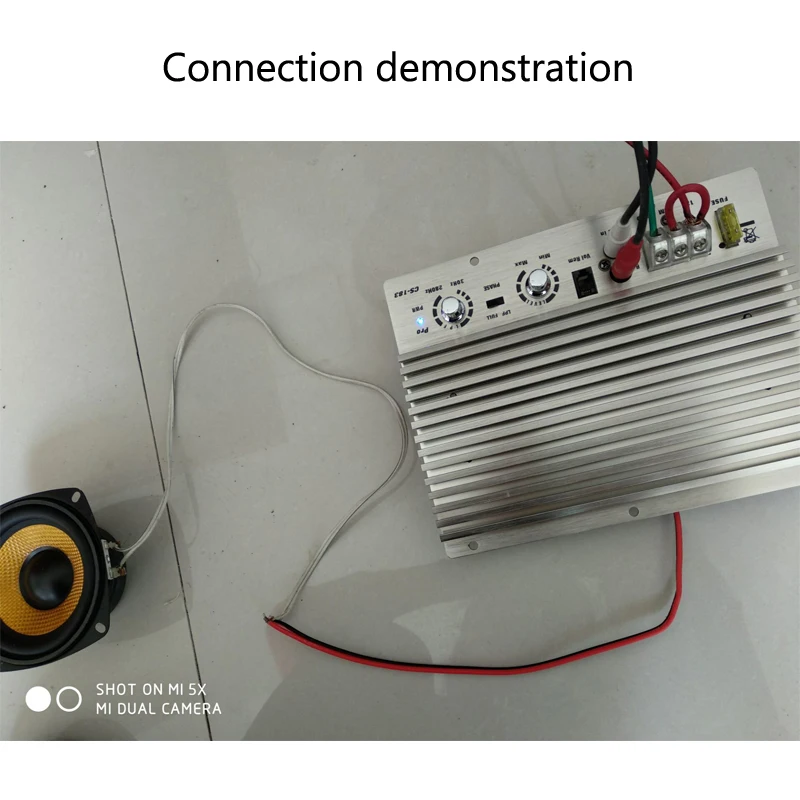 Papan Subwoofer Bass murni mobil, papan penguat Bass murni saluran tunggal aktif 12V 1000W kekuatan tinggi 1 buah