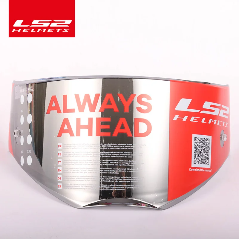 100% Original LS2 FF390 Breaker Motorcycle helmet chrome mirror lens smoke colorful silver visor with Anti-fog holes
