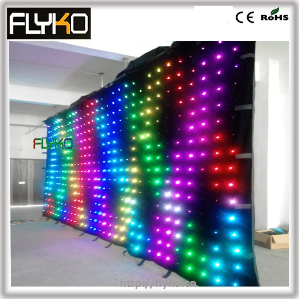 

p18 6x3m new product rgb flexible led screen curtain