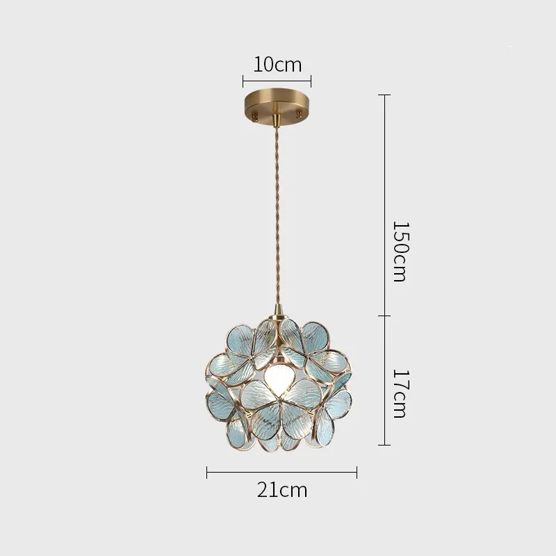 Moderne Bloem Glas Hanglamp Nordic Messing Hanger Verlichting Armatuur Thuis Indoor Eetkamer/Gang Opknoping Licht/Lamp e27