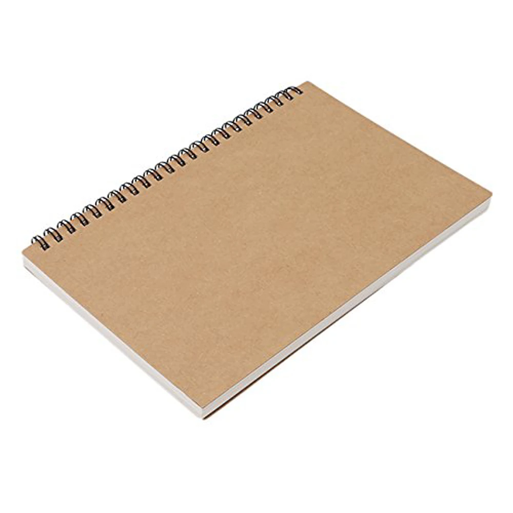 XRHYY – carnet de croquis à spirale rétro, carnet de croquis blanc Kraft pour dessin, peinture, Graffiti, bloc-notes, bureau et école