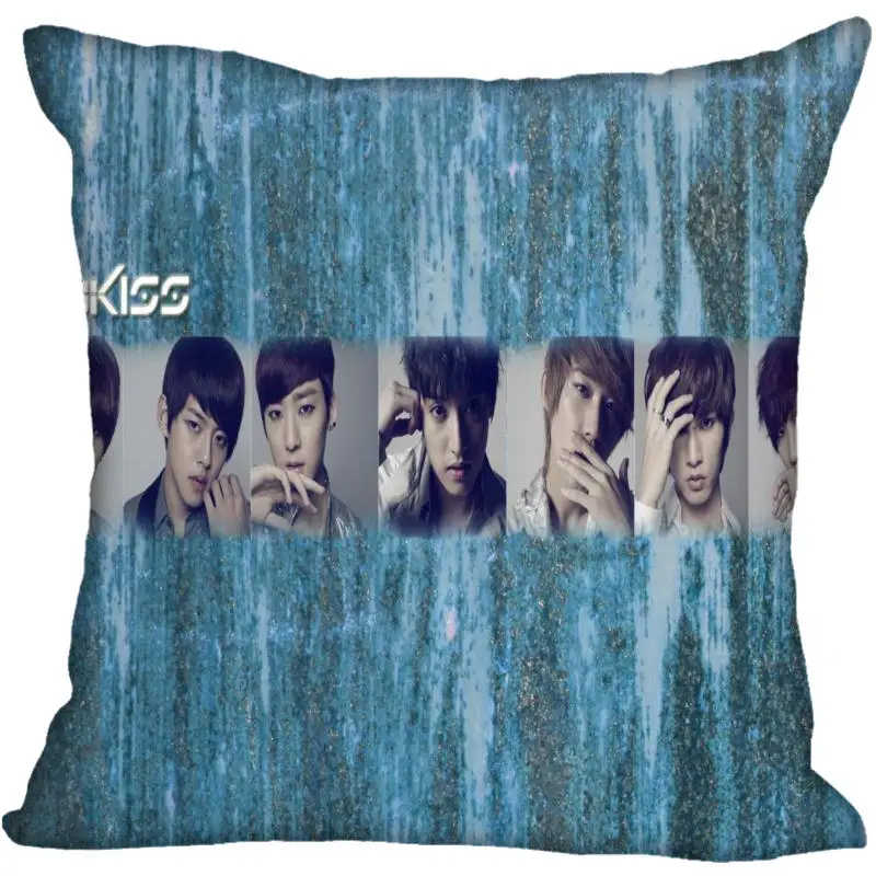 

New Custom U-Kiss Pillowcases Printed Square Pillowcase Home Decorative zipper Satin Pillowcases (One Side)