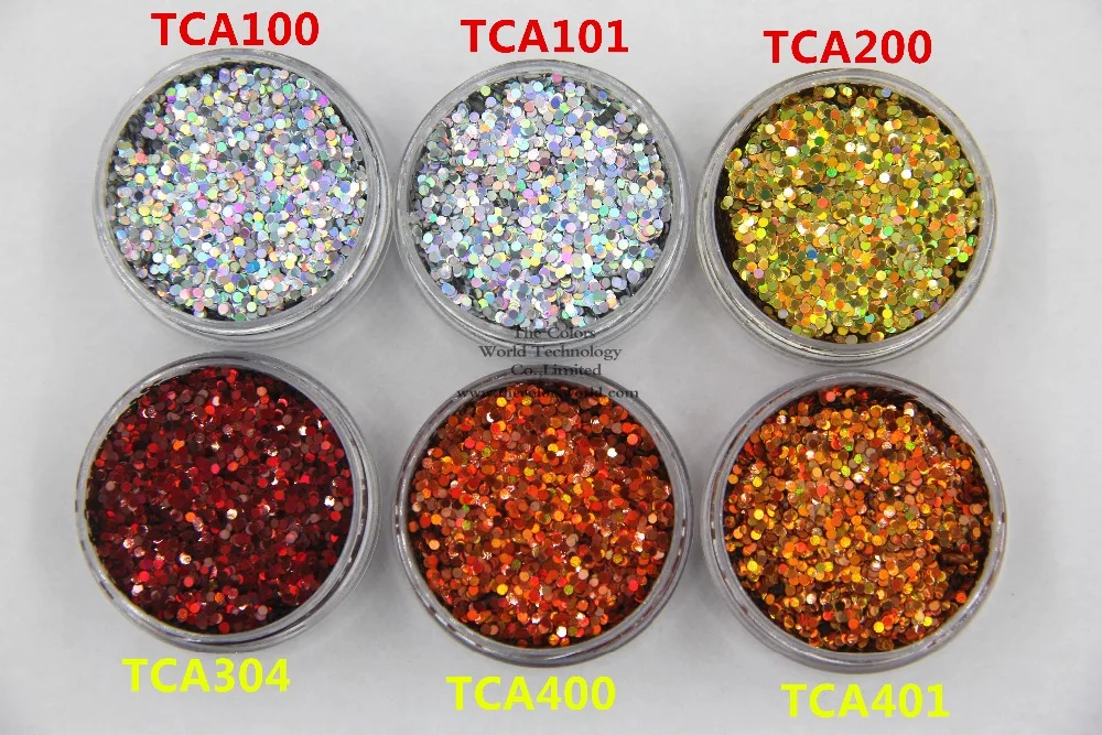 24 holographic colors  Round Dot shape  1MM Size Glitter sequins for  Nail and  Art DIY decora