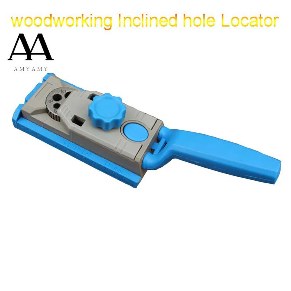 

AMYAMY Woodworking Pocket Hole Jig System Inclined hole drilling Locator drill guider drill vertical hole bit set wood tools