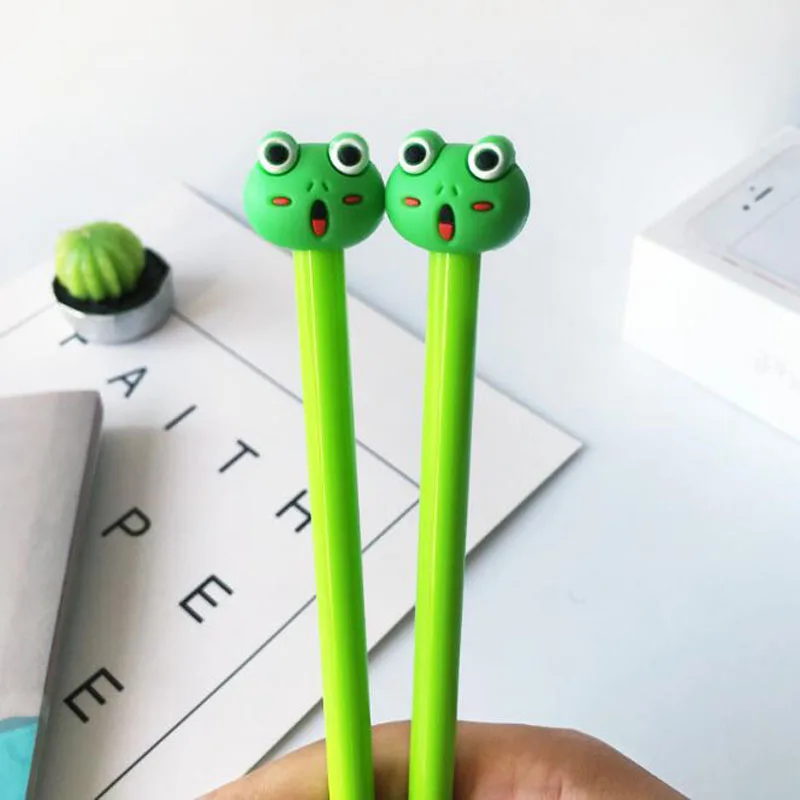 2pc Korean Stationery Cartoon Frog Prince Gel Pens Kawaii Cute Child Pen Waterborne Signature Pen Student Office School Supplies