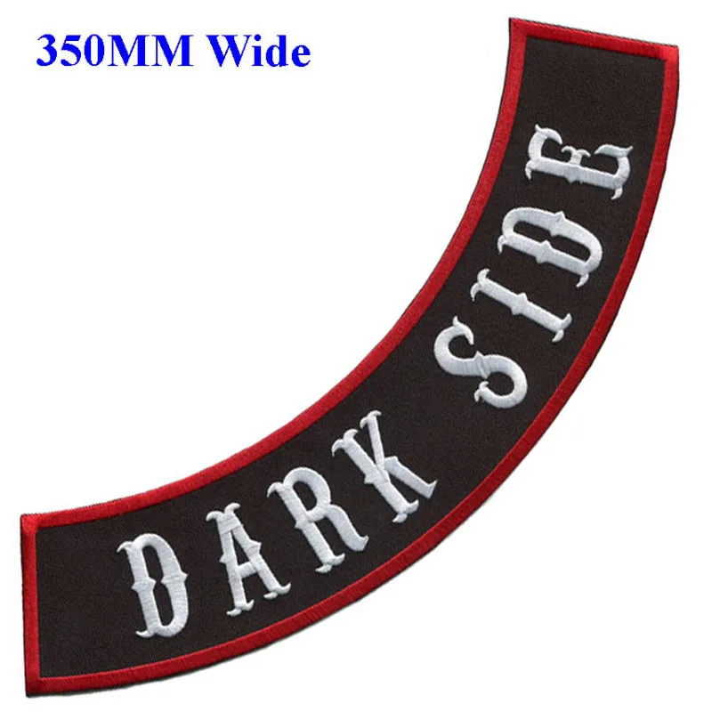 3 colors Dark side motorcycle biker patches iron on embroidered patches for jackets clothing embroidery rocker patches