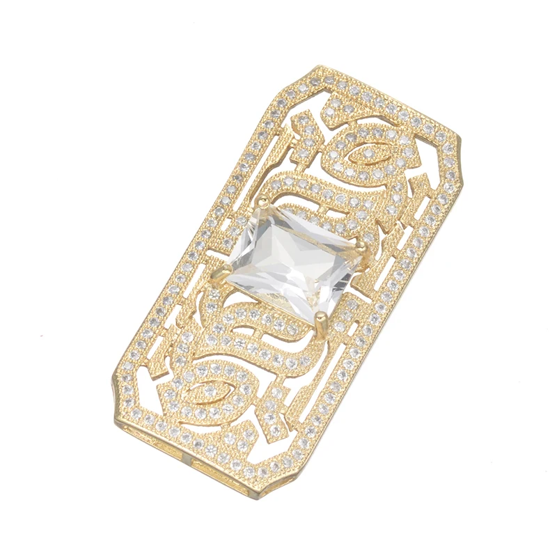 New Fashion Jewelry Vintage Geometric Charms For Jewelry Making Diy Micro Pave Jewelry Shining Zircon Charms Connectors Bijoux