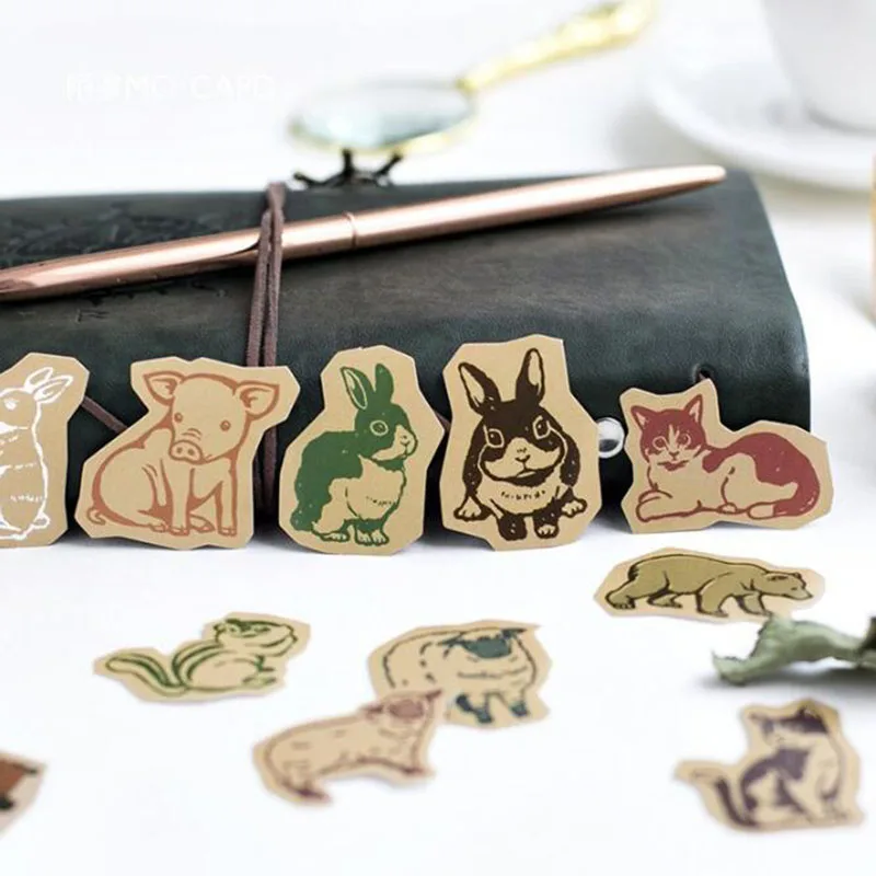 

Cute Stickers Vintage Small Objects Shaped Sealing Stickers Decorative Mobile Phone Albums Scrapbook Office School Supplies