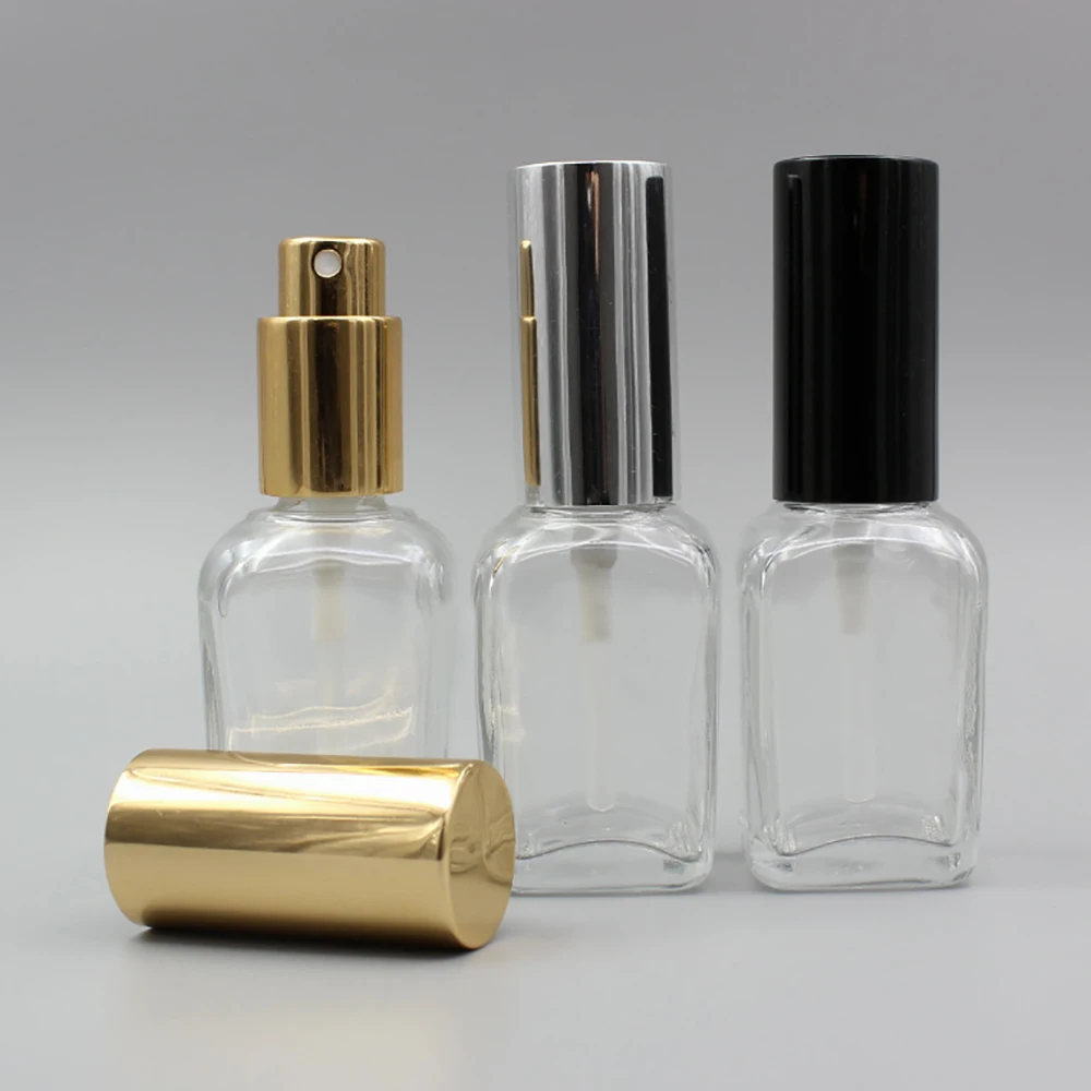 

1oz Glass Clear Square Mist Spray Pump Bottle, 30ml Perfume Spray Bottle