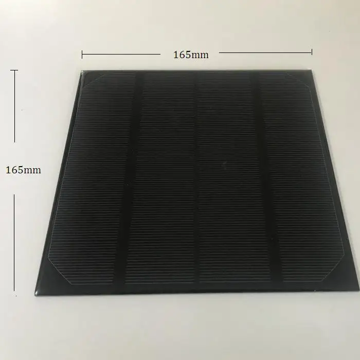 Epoxy Solar Panel 4.5W 6V Mono Crystalline Silicon Solar cells Panel165mm x 165mm