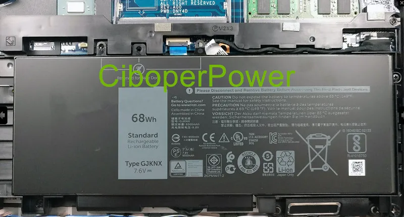 Imagem -03 - Bateria Original Gjknx Gd1jp para 5480 5580 15 3520