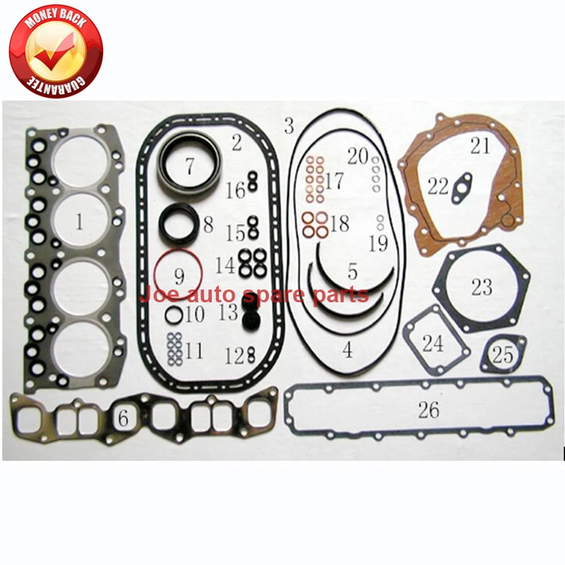 C240 Engine Full gasket set kit for  Isuzu Jeep CJ7/CJ6/ELF150/ELF250/Pick up 2369cc 2.4D 8v 1982-