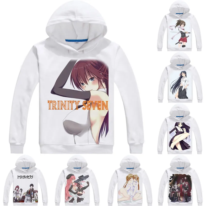 Coolprint Anime Hoodies Trinity Seven The Seven Magicians 3D Hoodies Multi-style Long Hooded Arata Kasuga Cosplay Sweatshirts