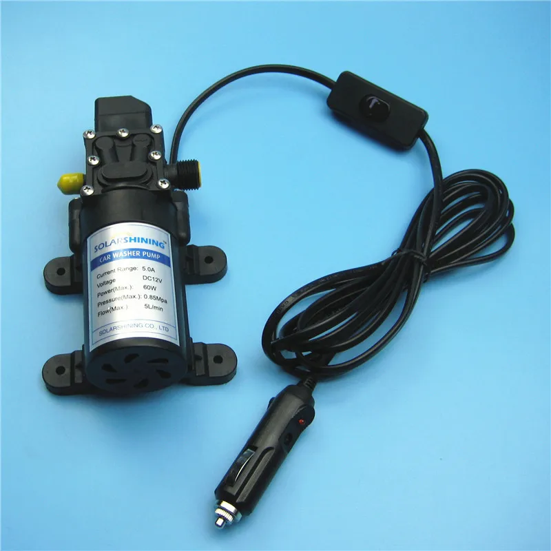 Free Shipping High Pressure Self-Priming Electric Car Wash Washer Water Pump 12V 60WCar Washer Washing Machine Cigarette Lighter