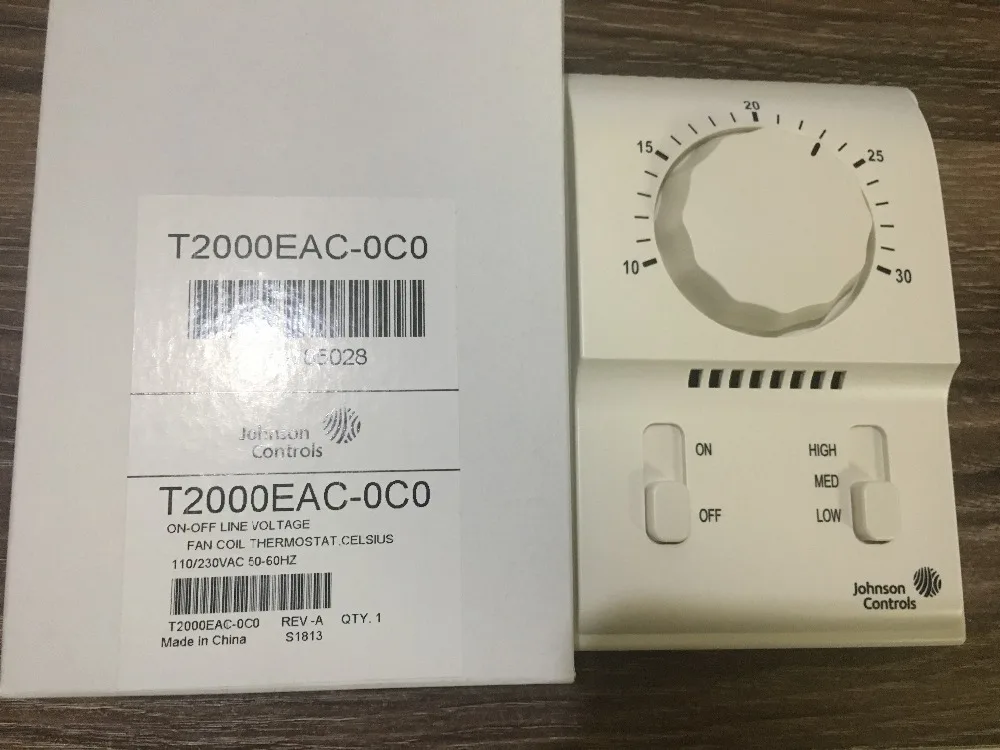 

Johnson thermostat T2000EAC-0C0 single cold mechanical thermostat fan coil thermostat