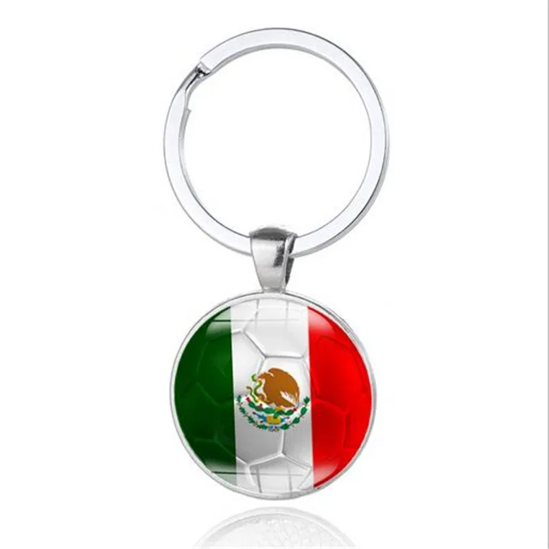 10 x New 2018  Football Car Keychain Keyring For Mexico Greece England Colombia Chile Netherlands Costa Rica Flag