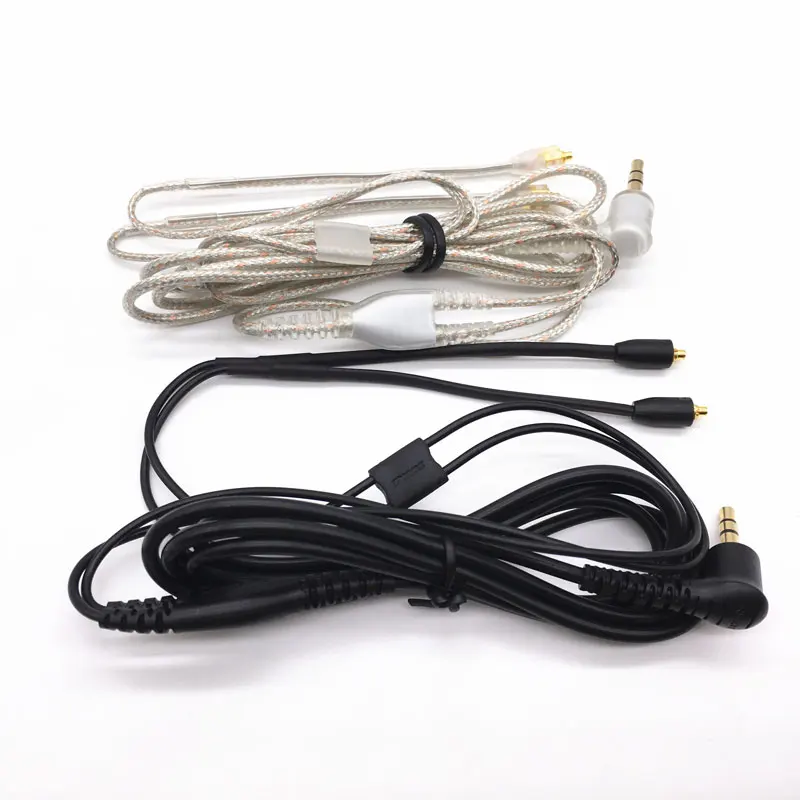 MMCX обновленный разъем SE215, оригинальные Позолоченные наушники, гарнитура, черные и Серебристые наушники, кабель для Shure SE315, SE425, SE535, SE846