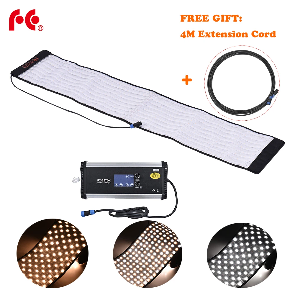 FalconEyes RX-29TDX 100W Roll Flex LED Mat  Fill-in Light Panel Bi-Color 3000K-5600K CRI95 for Photo Video Studio Photography