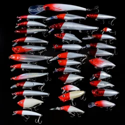 New Set Mixed 34pcs/Lot Fishing Lures High Quanlity Crankbaits Fishing Bait Mix 34 Model Minnow/VIB/Pencil/Crank/Popper Lure