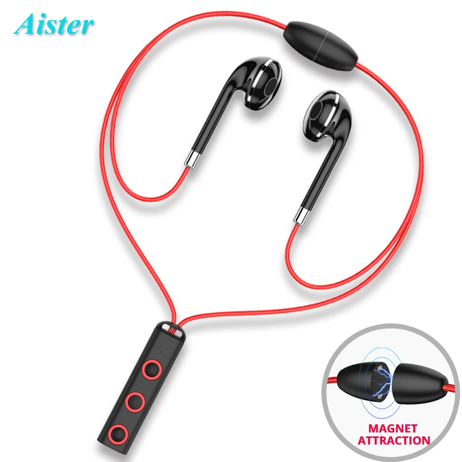 Magnetic Bluetooth Earphone Sport Running Headset Wireless Headphone Bluetooth Earpiece With Mic Stereo Earbuds For Phones