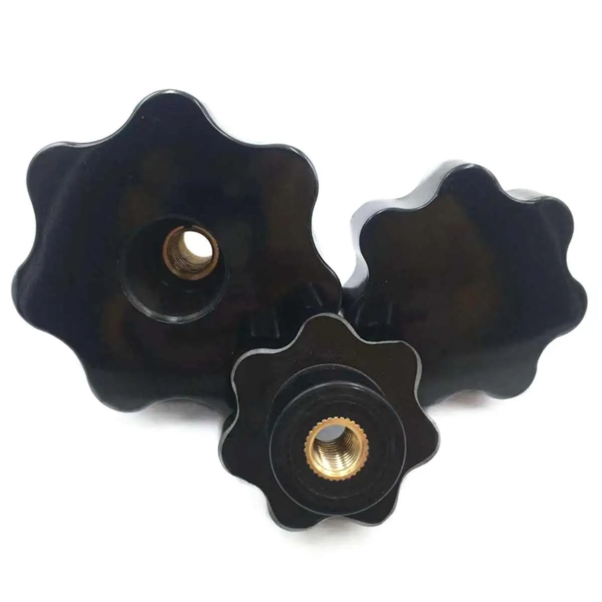 M5x25mm M6x25mm M8x32mm M10x40mm M12x50mm Female Star Shaped Head Clamping Nuts Knob with Hole