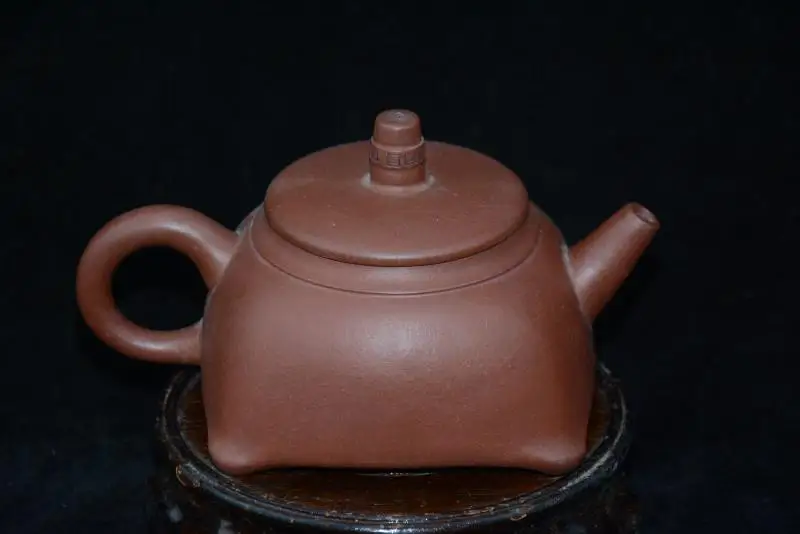 

Old Qing Dynasty ZiSha Pottery Tea Pot,Square pot, with Mark,best collection& adornment, Free shipping,