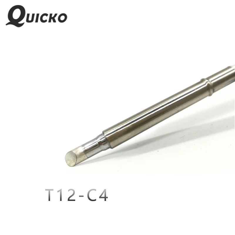 QUICKO T12-C4 Shape C series Solder iron tips  welding heads tools  for FX9501/907 T12 Handle OLED&LED station 7S melt tin