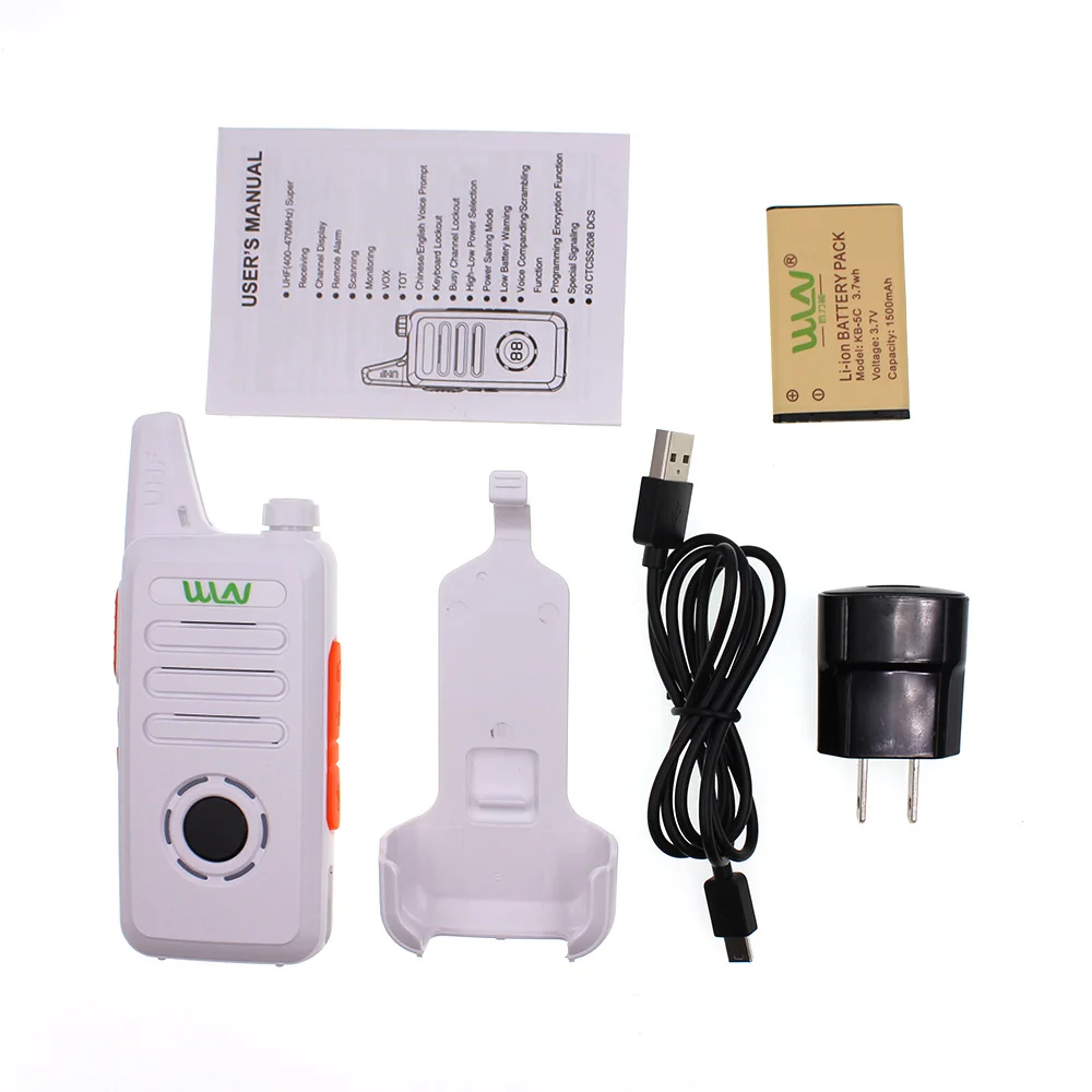 Imagem -06 - Wln-mini Walkie Talkie Transceptor Fino Rádio Bidirecional Atualizado Uhf 400470mhz Kd-c1 Kd-c1 Kd-c1 Novo Pcs