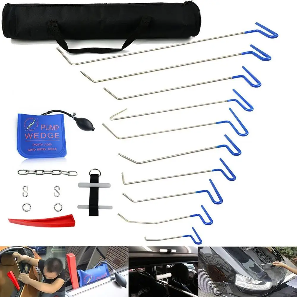 

Furuix Rods Paintless Dent Repair Tool Set Removal of Dents and Door Ding with Rods Hook Car Auto Body Dent Removal