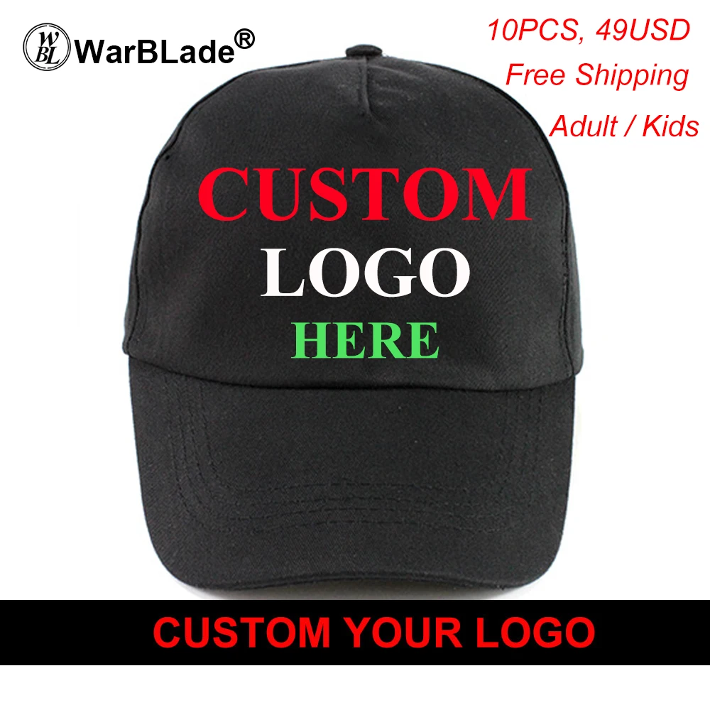 

WarBLade Snapback Caps Blank Baseball Hats Customized Net Caps Hip Hop LOGO Printing Adult Hats Casual Peaked Hat 10pcs/lot