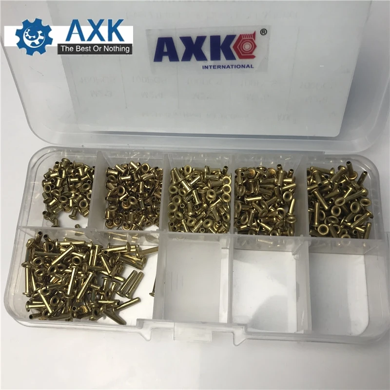 Circuit Board Nuts Kit Brass 600pcs/set Copper Stainlness Steel M2 Follow Rivet Gb876 Tubular Double-sided Pcb Fails Axk