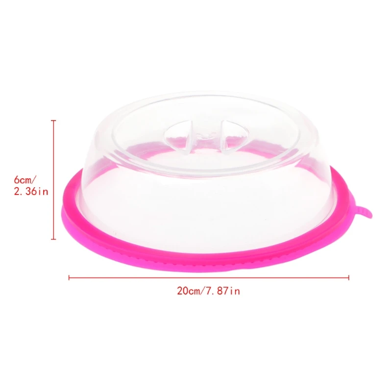 Microwave Oven Plate Cover Non Plastic Clear Dish Lid Table Dustproof