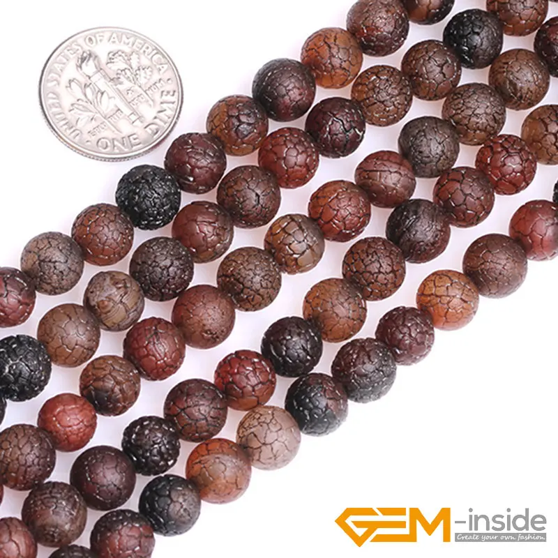 6mm To 18mm Frosted Round Dream Lace Agat Beads Strand 15\