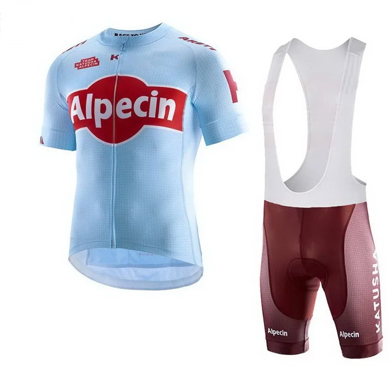 2019 KATUSHA ALPECIN  TEAM Men's Cycling Jersey Short Sleeve Bicycle Clothing With Bib Shorts Quick-Dry Ropa Ciclismo