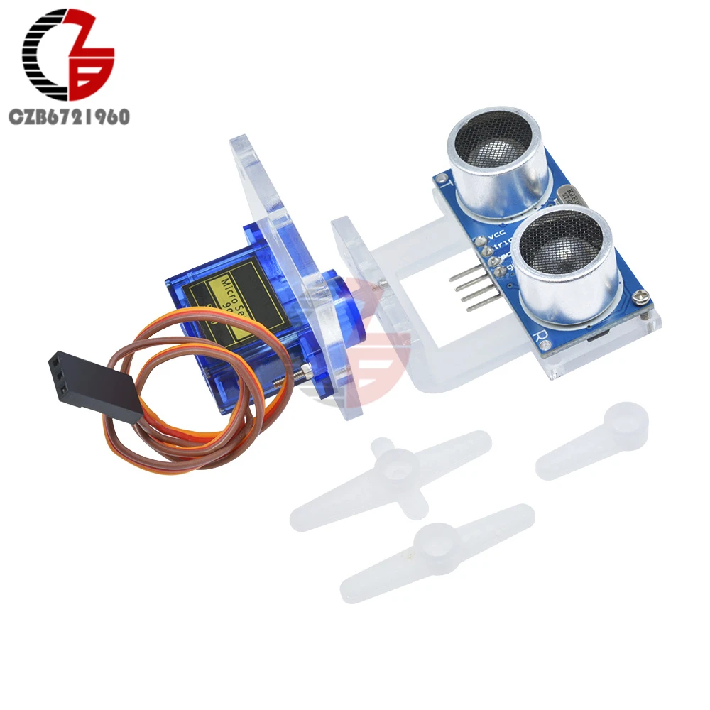 Ultrasonic SR04 + SG90 Servo + Bracket HC-SR04 Distance Sensor Module SG90 Micro Servo for Arduino RC 250 450 Helicopter