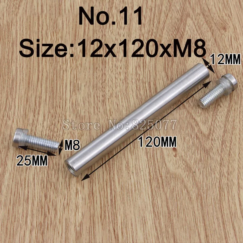 DHL Diameter 12x120mm 200PCS Stainless Steel Double Head Hollow Screw Acrylic Billboard Advertisement Fixing Screw KF1002