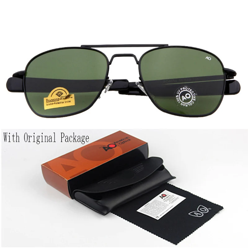 Fashion Sunglasses Men American Army Military Brand Designer AO Sun Glasses For Male Optical Glass Lens  de sol RS263