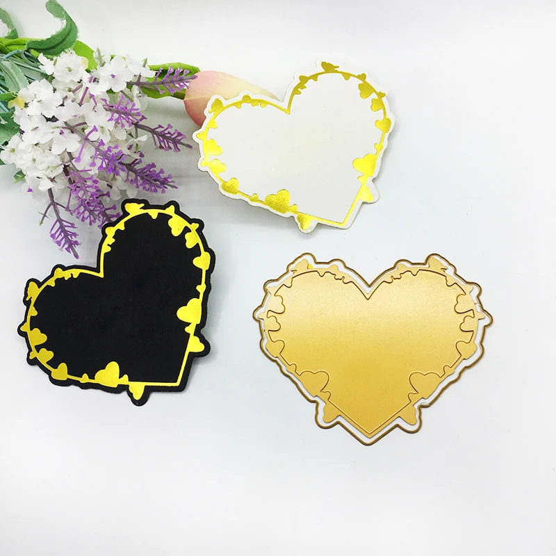 Julyarts Heart Flower Hot Foil Plate Metal Cutting Die For Scrapbooking Stencils Stamping Photo Album Card Die Cut Craft Dies