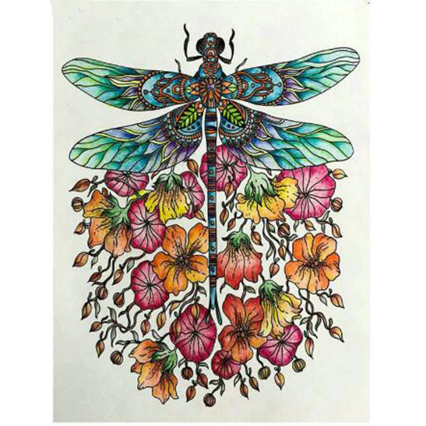 New 5d diamond painting dragonfly stickers scenery full square drill mosaic artwork 3d round diamond embroidery craft WG790