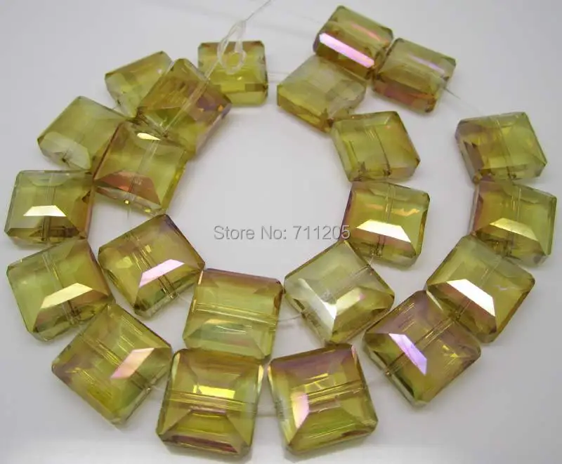 

Оптовая продажа, красивые золотые стеклянные Квадратные бусины 22 шт., 13 мм, минимальный заказ, бриллианты, оптовая продажа всех товаров!